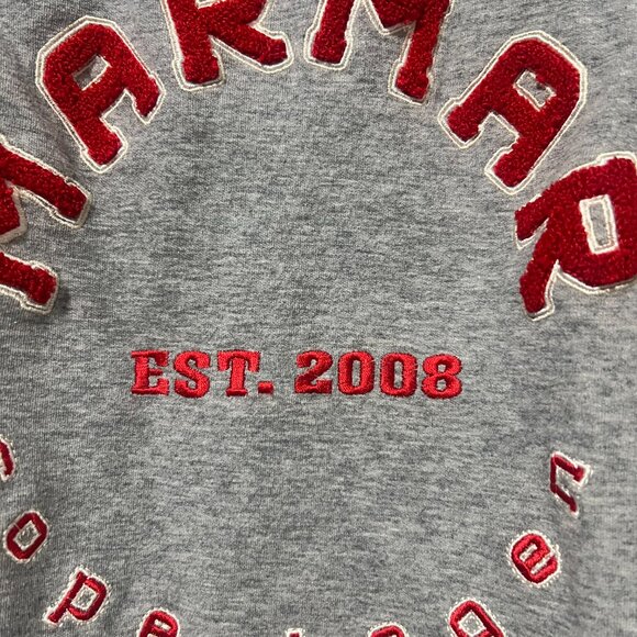 MarMar Red Logo Theos Sweatshirt Size 7 Crewneck  Grey Cotton Blend - Picture 4 of 7